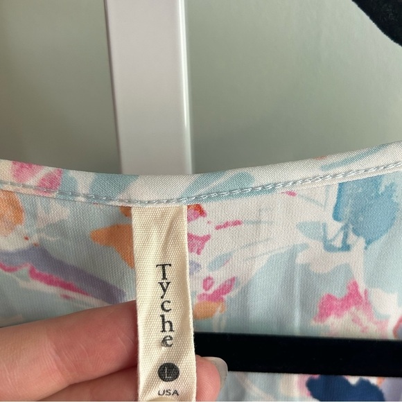 Tyche Floral Tiered Sleeve Colorful Blouse - Picture 3 of 4